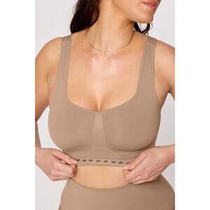 Nude Moody Taupe Yitty Nearly Naked Shapewear Midi Bra XS/S